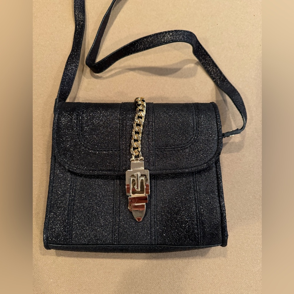 Milly Black Metallic Mini Shoulder Bag
